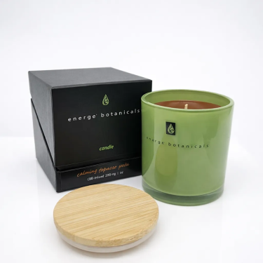calming tobacco patchouli CBD candle - 8oz